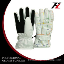 hot style full finger professional white ski gloves